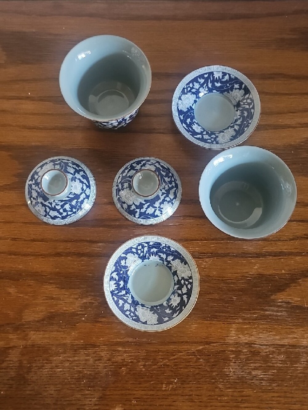 Wan Yang Tang China Qing Dynasty Porcelain Tea Ceremony Cups Tote 3 - Picture 5 of 7